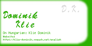 dominik klie business card